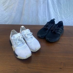 2 Pairs Adidas Size 10 (Black and White)